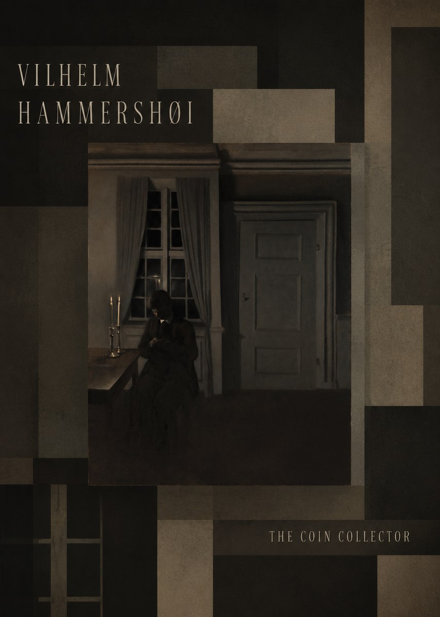 Vilhelm Hammershøi The Coin Collector No5 - Affiche