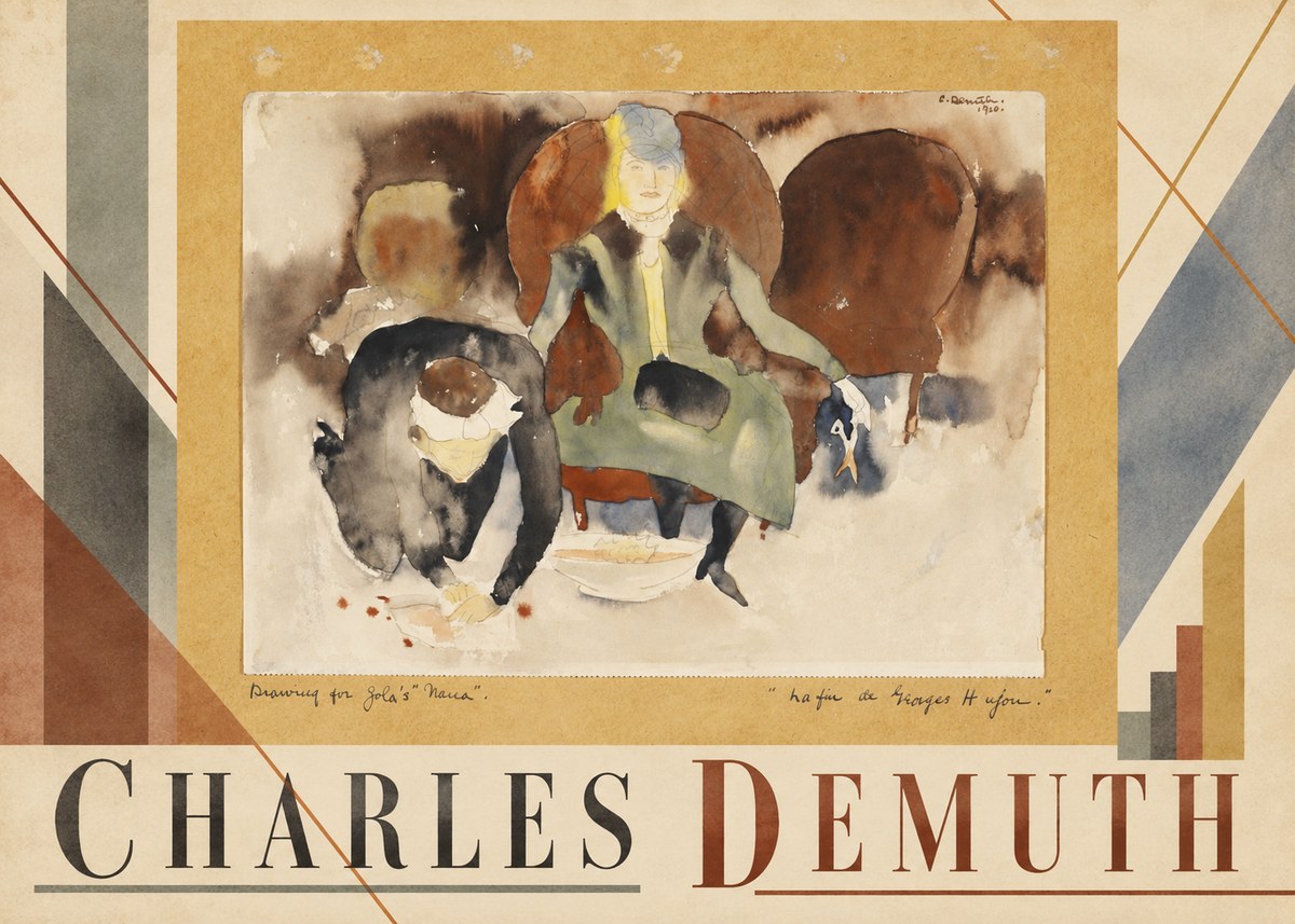Charles Demuth Drawing for Zola's "Nana" No3 - Affiche