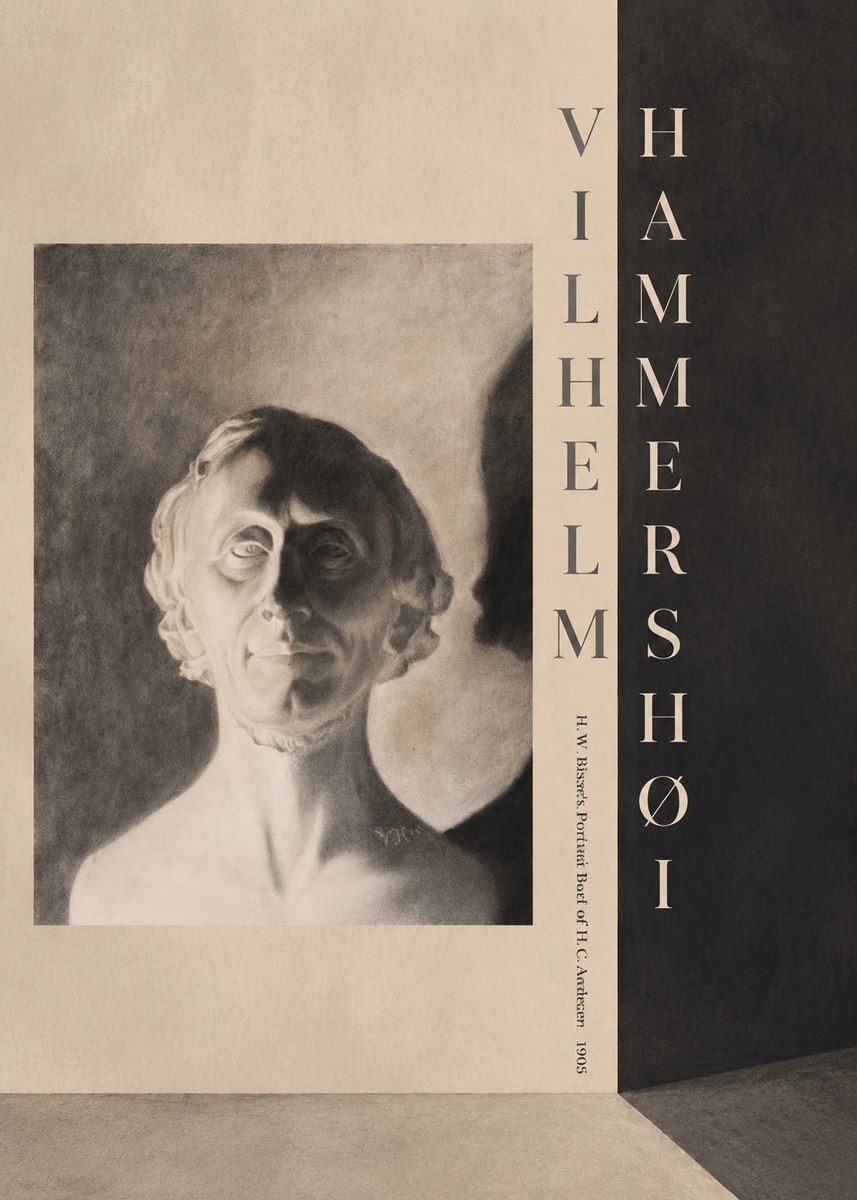 Vilhelm Hammershøi H. W. Bissen's Portrait Bust of H. C. Andersen No6 - Affiche