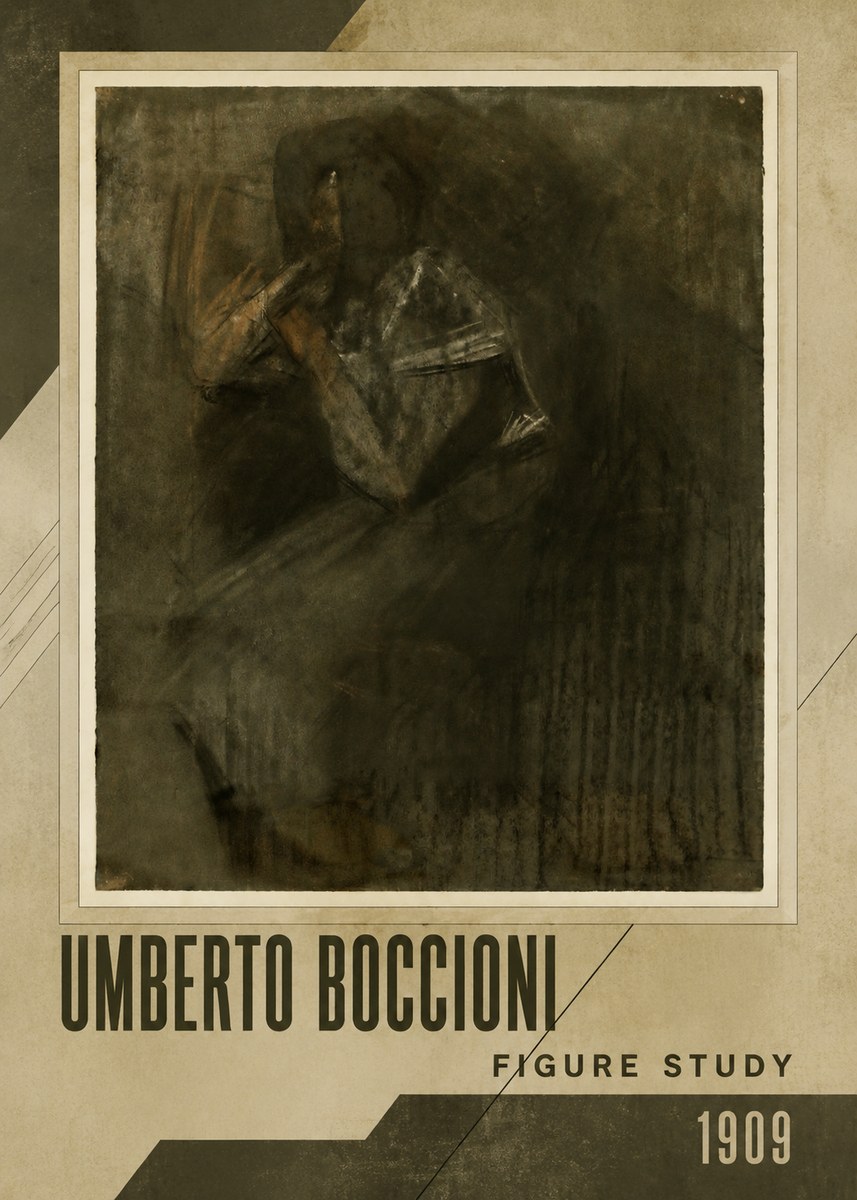 Umberto Boccioni Figure Study I No2 - Affiche