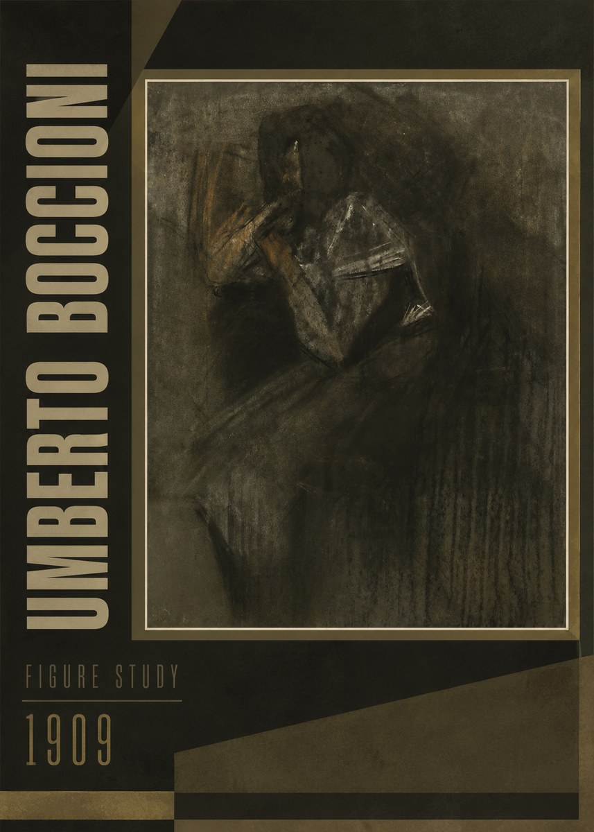 Umberto Boccioni Figure Study I No4 - Affiche