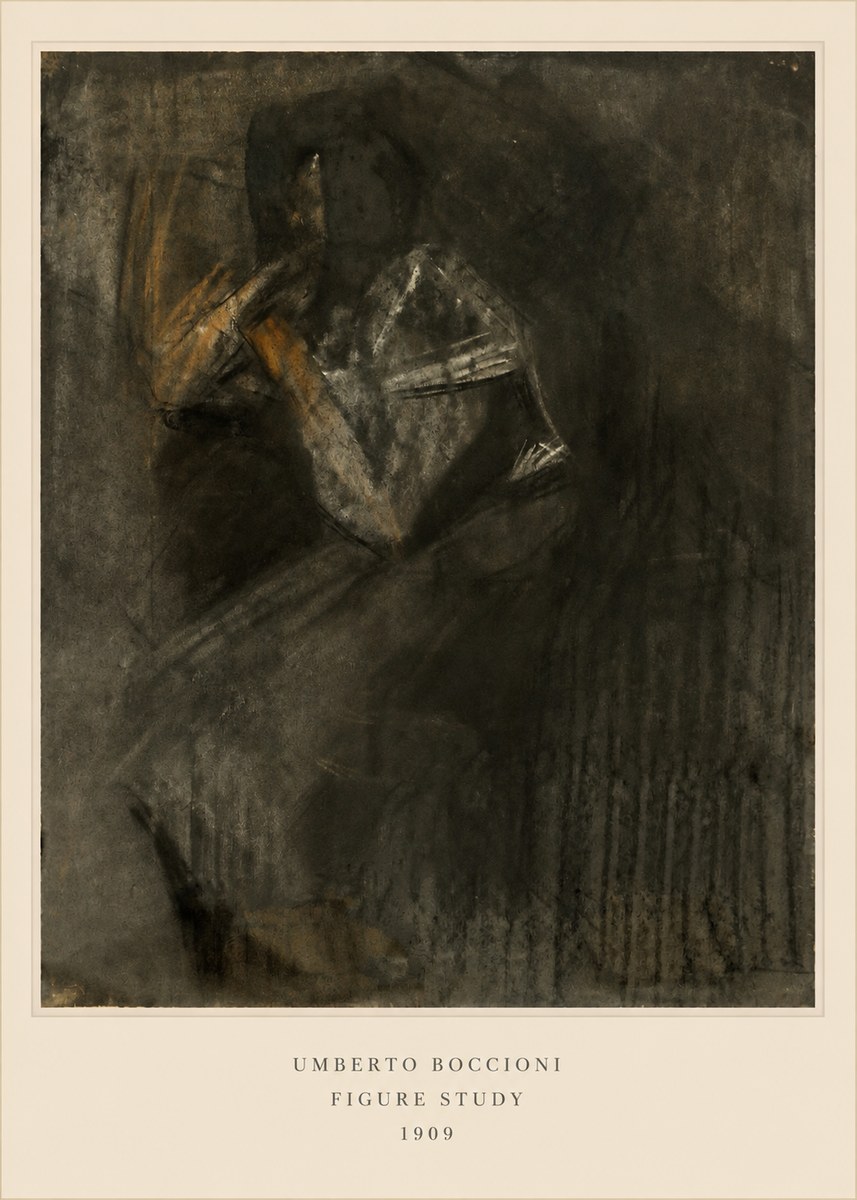 Umberto Boccioni Figure Study I No6 - Affiche