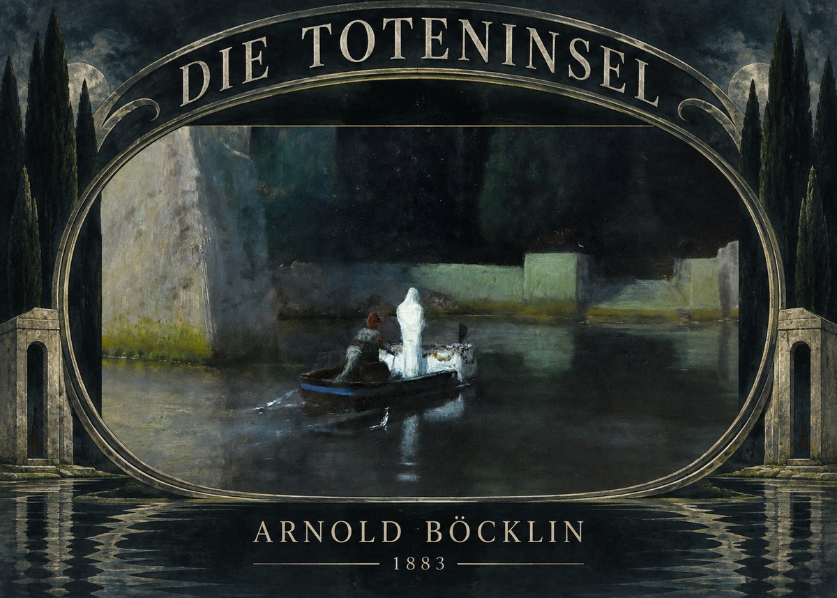 Arnold Böcklin Die Toteninsel IV No6 - Affiche