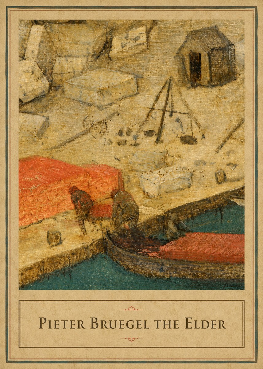 Pieter Bruegel A Harbor Scene Detail No1 - Affiche