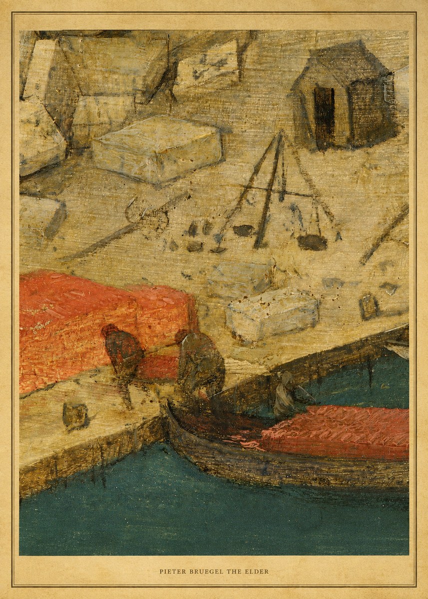 Pieter Bruegel A Harbor Scene Detail No4 - Affiche