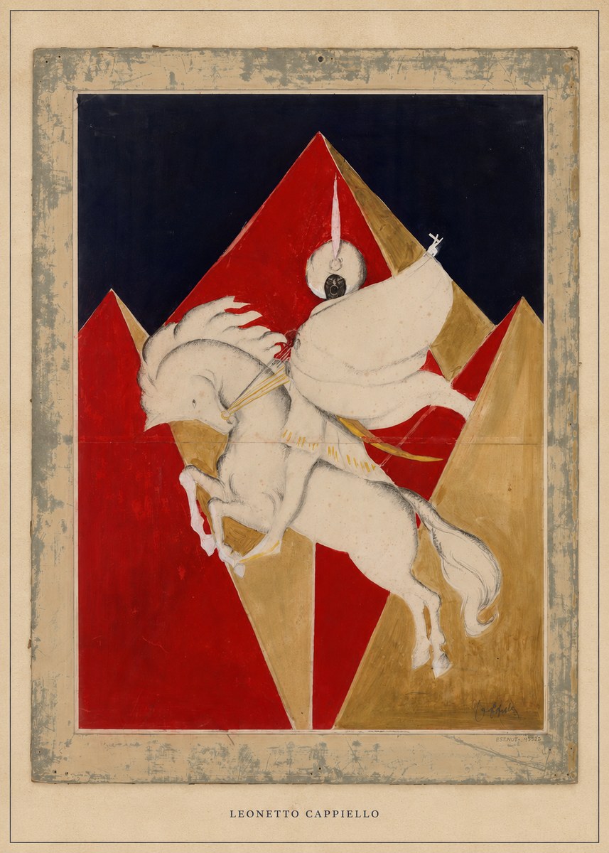 Leonetto Cappiello Rider on a White Horse No6 - Affiche