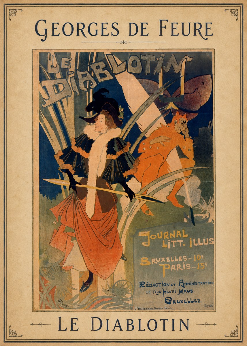 Georges de Feure Le Diablotin II No3 - Affiche