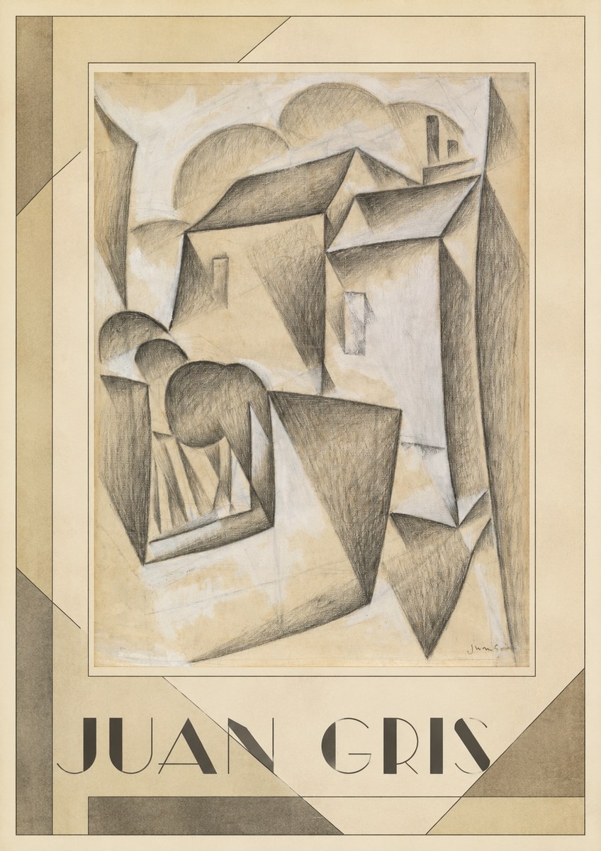 Juan Gris Houses in Paris No1 - Affiche