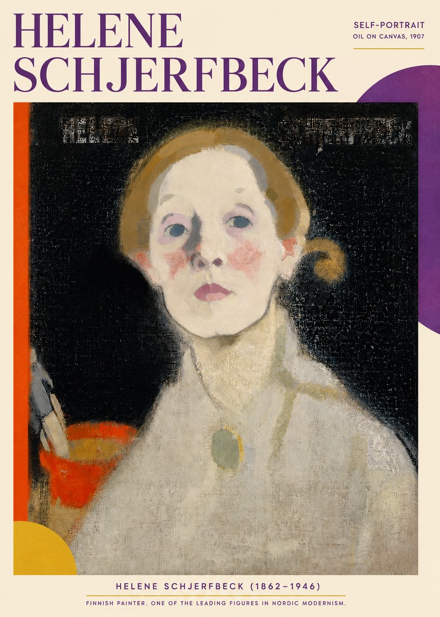 Helene Schjerfbeck Self-portrait No3 - Affiche