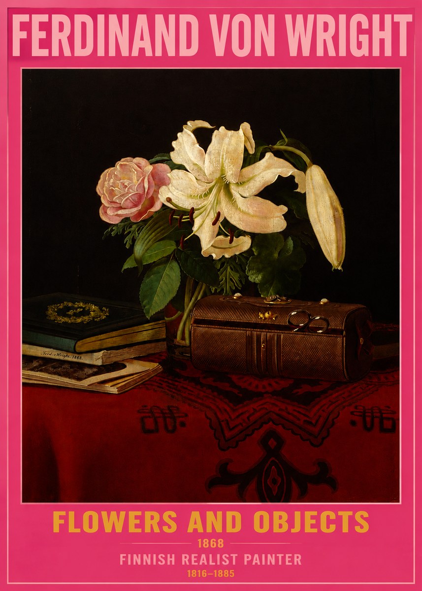 Ferdinand von Wright Flowers and Objets No2 - Affiche
