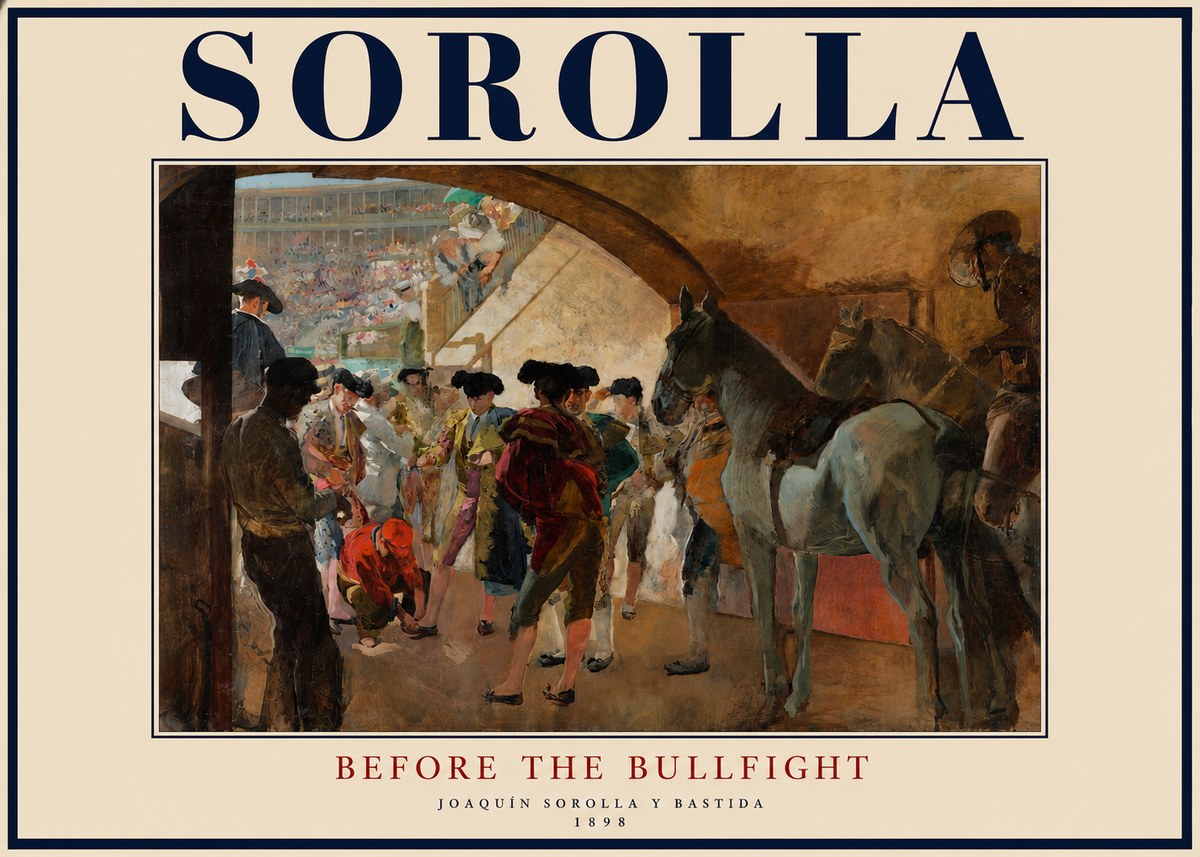 Sorolla Before the Bullfight No3 - Affiche