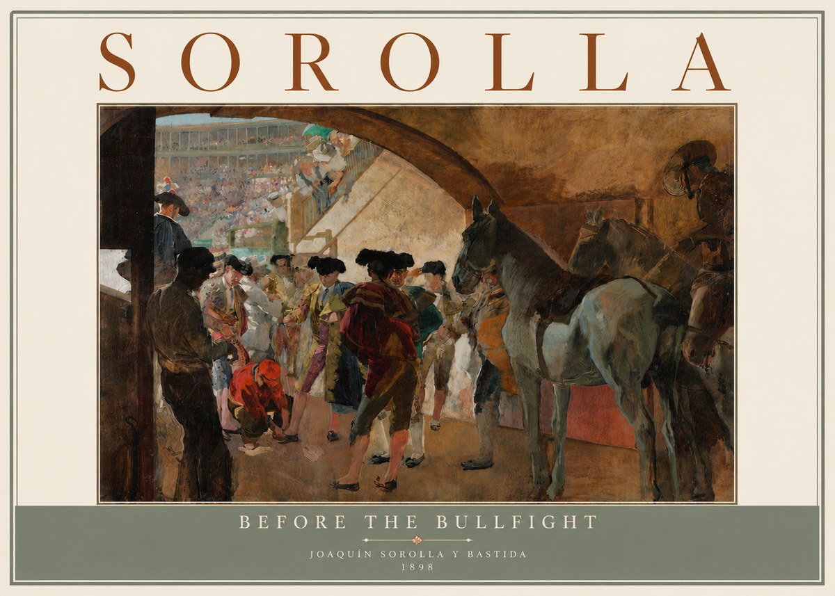 Sorolla Before the Bullfight No5 - Affiche