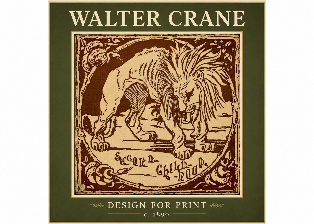 Walter Crane Sacred Childhood No2 - Affiche