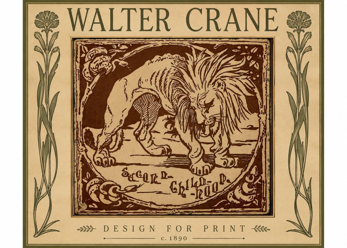 Walter Crane Sacred Childhood No5 - Affiche