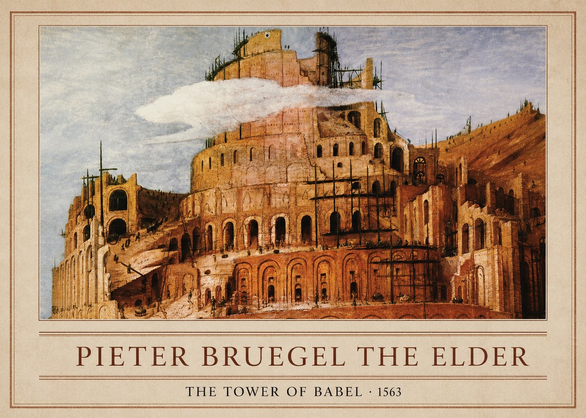 Pieter Bruegel The Tower of Babel XI No1 - Affiche