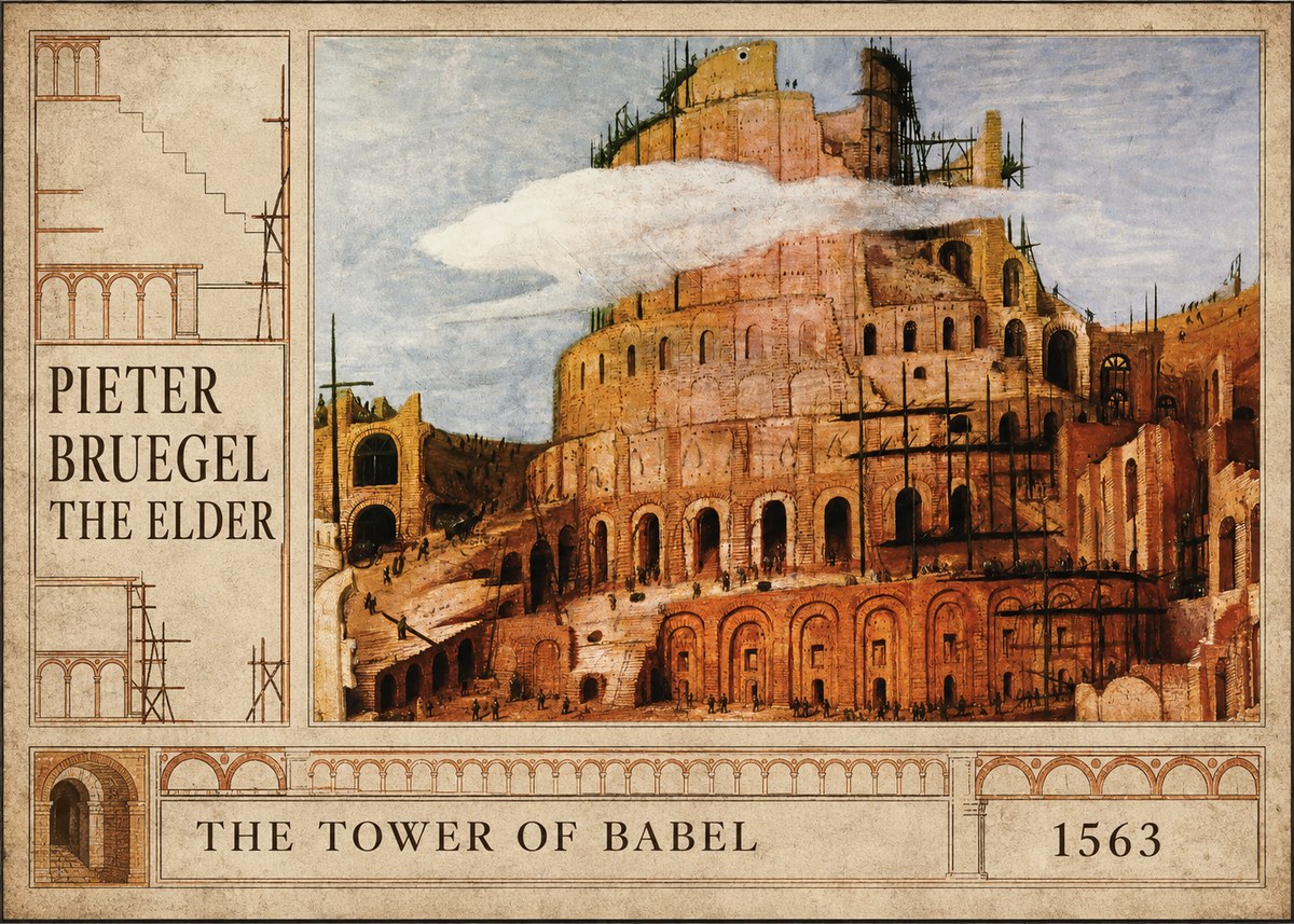 Pieter Bruegel The Tower of Babel XI No2 - Affiche