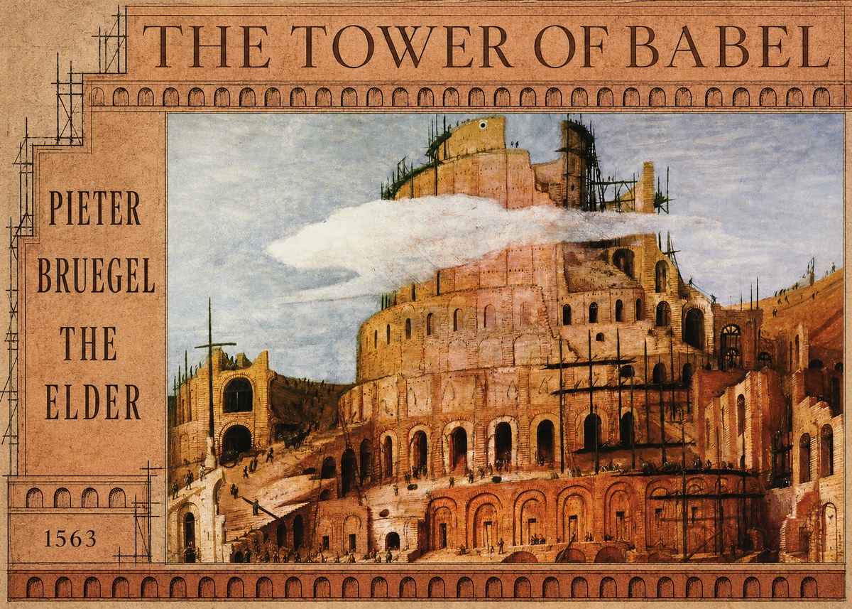Pieter Bruegel The Tower of Babel XI No4 - Affiche