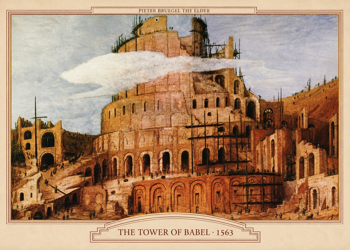 Pieter Bruegel The Tower of Babel XI No5 - Affiche
