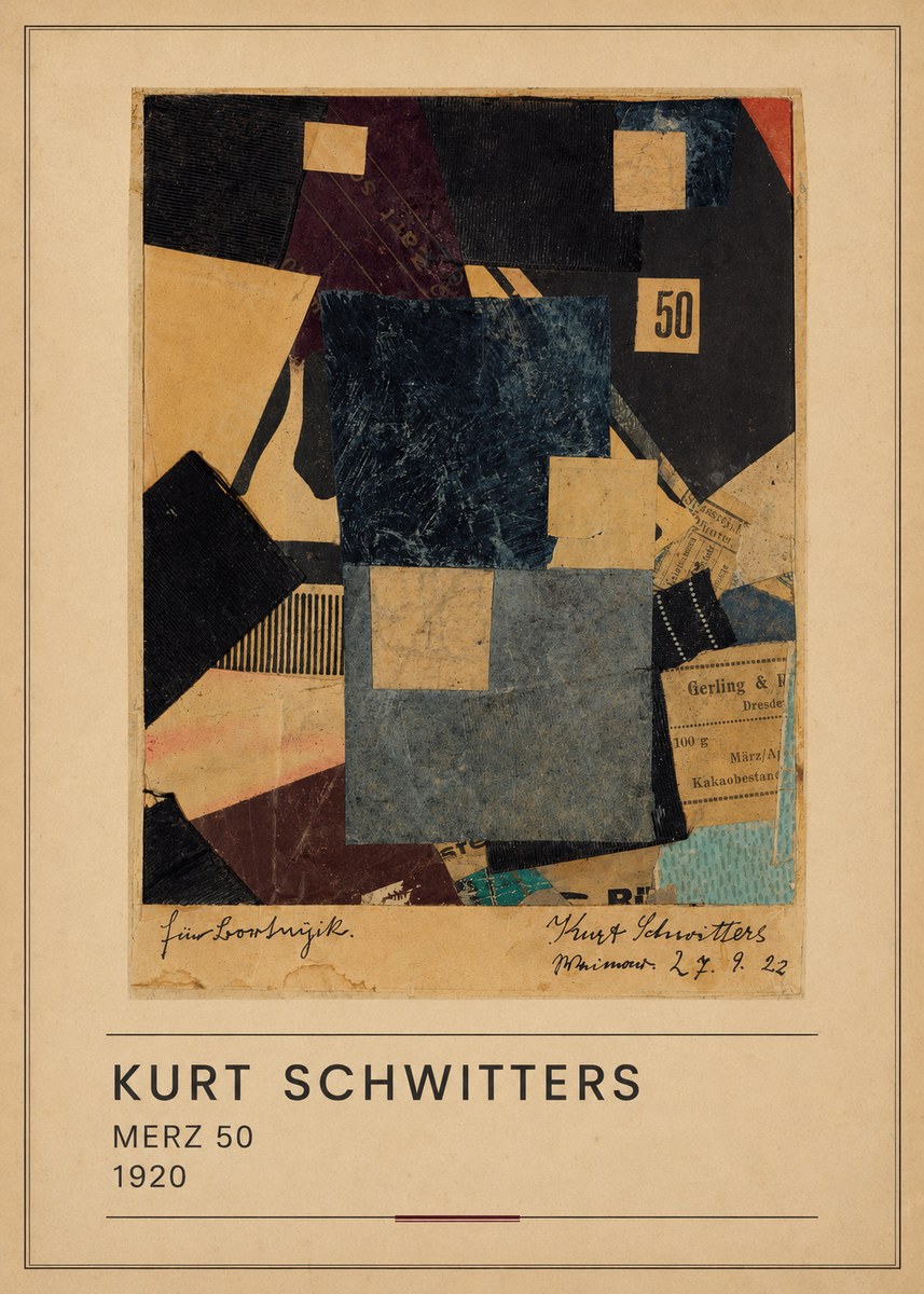 Kurt Schwitters Merz 50 No3 - Affiche
