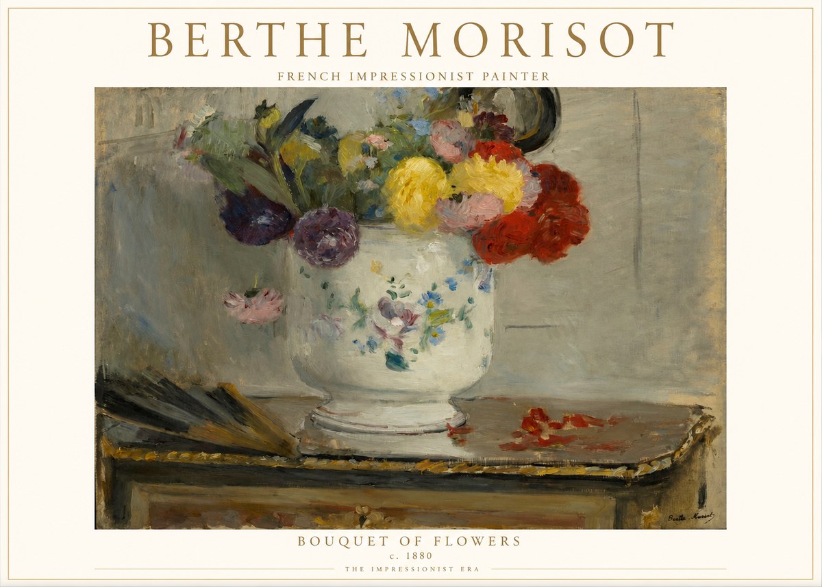 Berthe Morisot Bouquet of Flowers No1 - Affiche