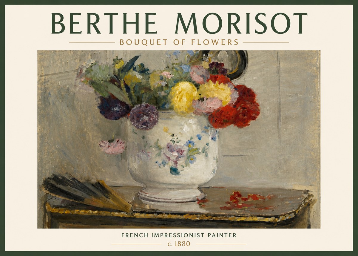 Berthe Morisot Bouquet of Flowers No3 - Affiche