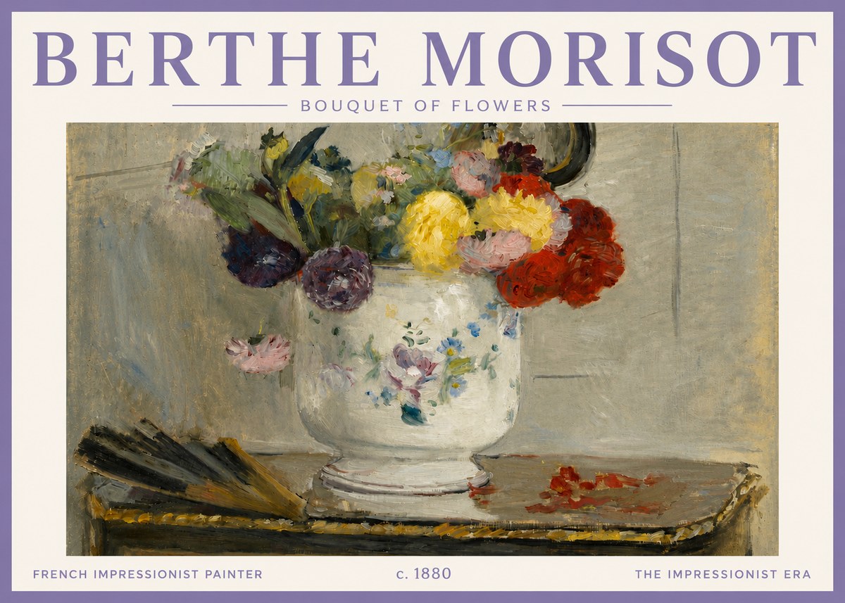 Berthe Morisot Bouquet of Flowers No4 - Affiche