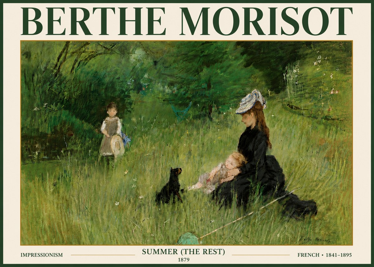 Berthe Morisot Summer (the Rest) No5 - Affiche