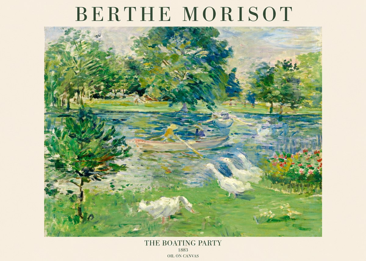 Berthe Morisot The Boating Party No1 - Affiche