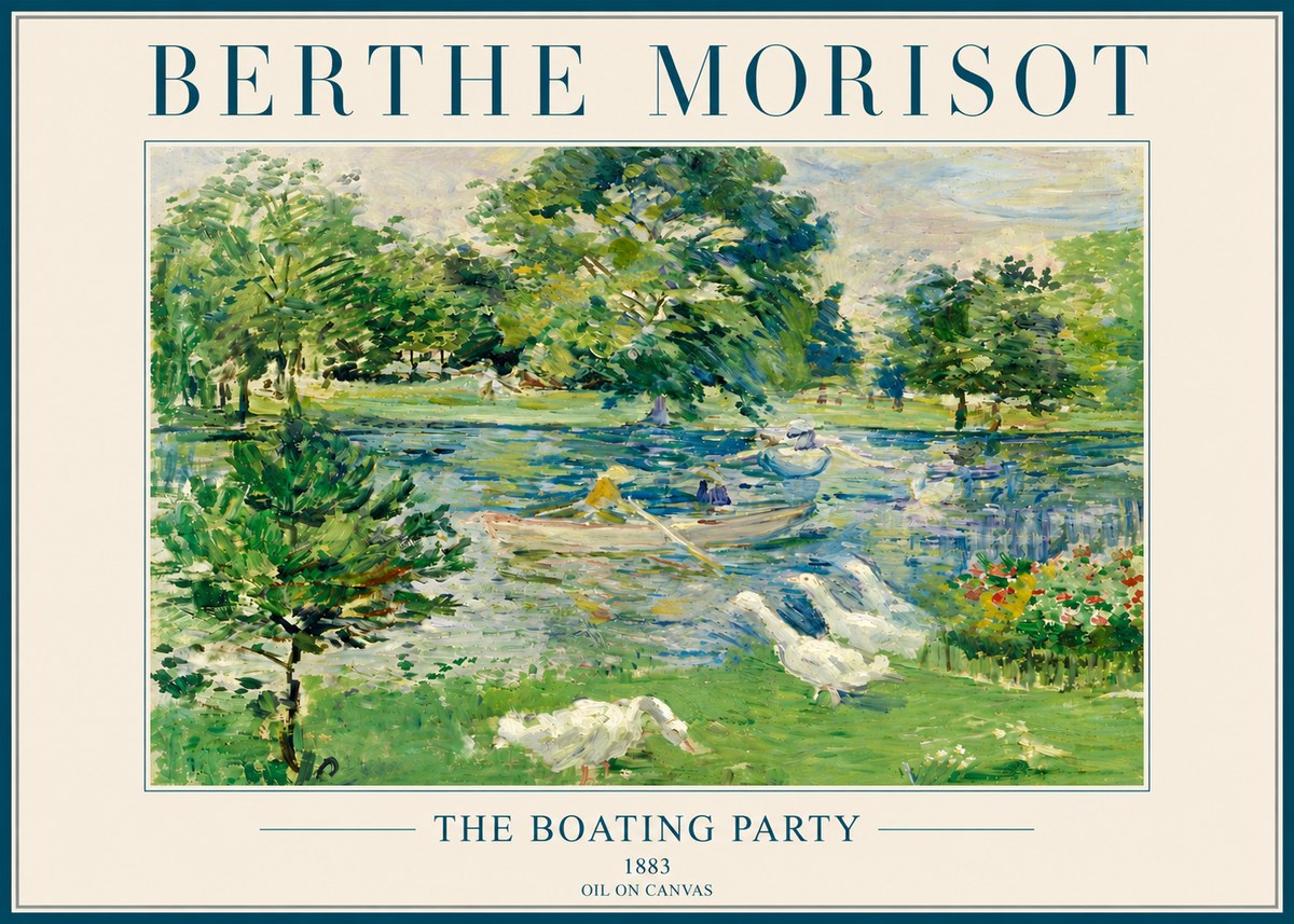 Berthe Morisot The Boating Party No4 - Affiche