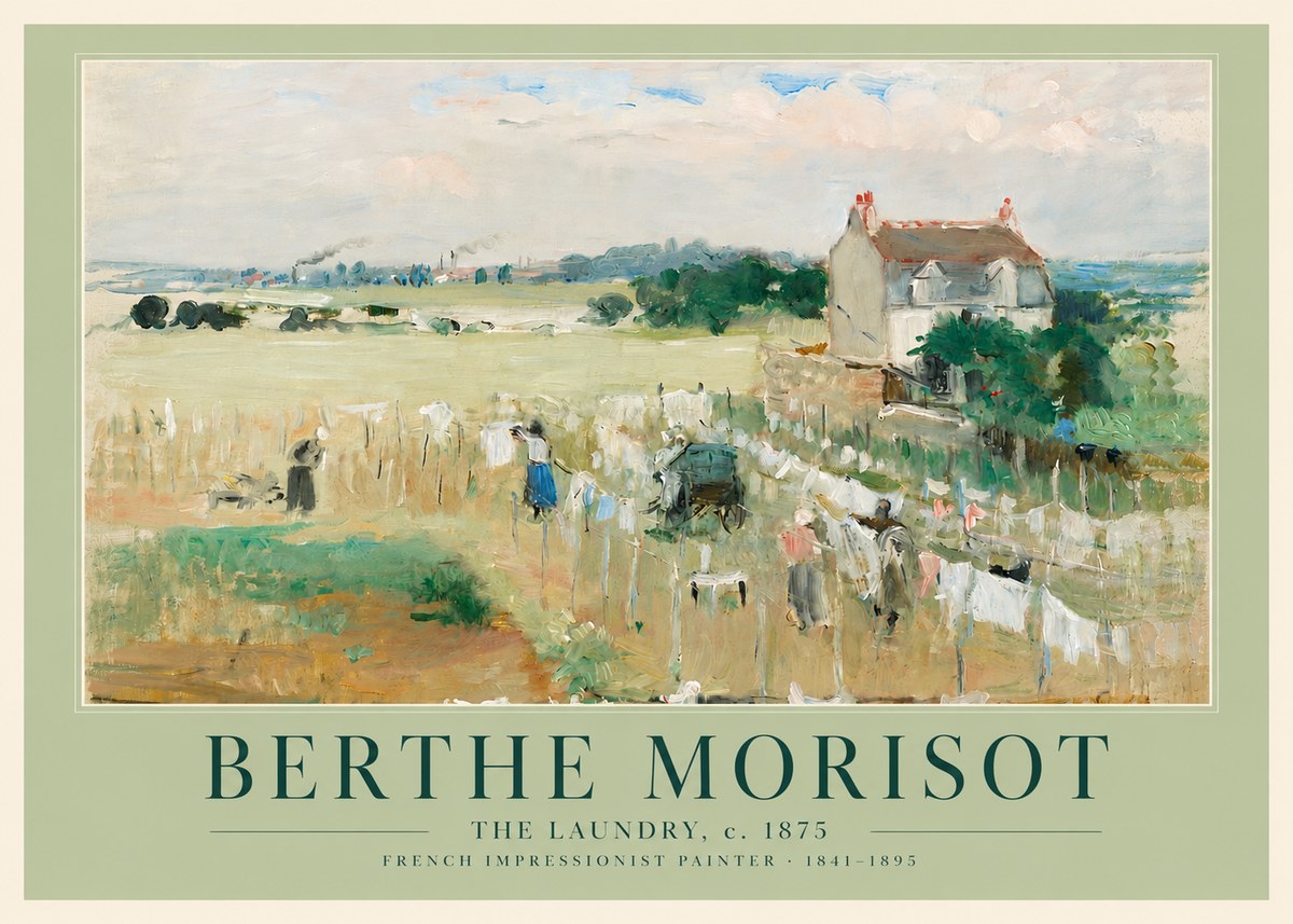 Berthe Morisot The Laundry No4 - Affiche