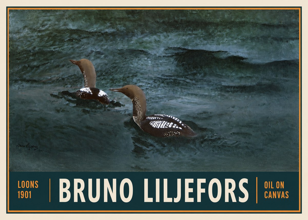 Bruno Liljefors Loons · 1901 No2 - Affiche
