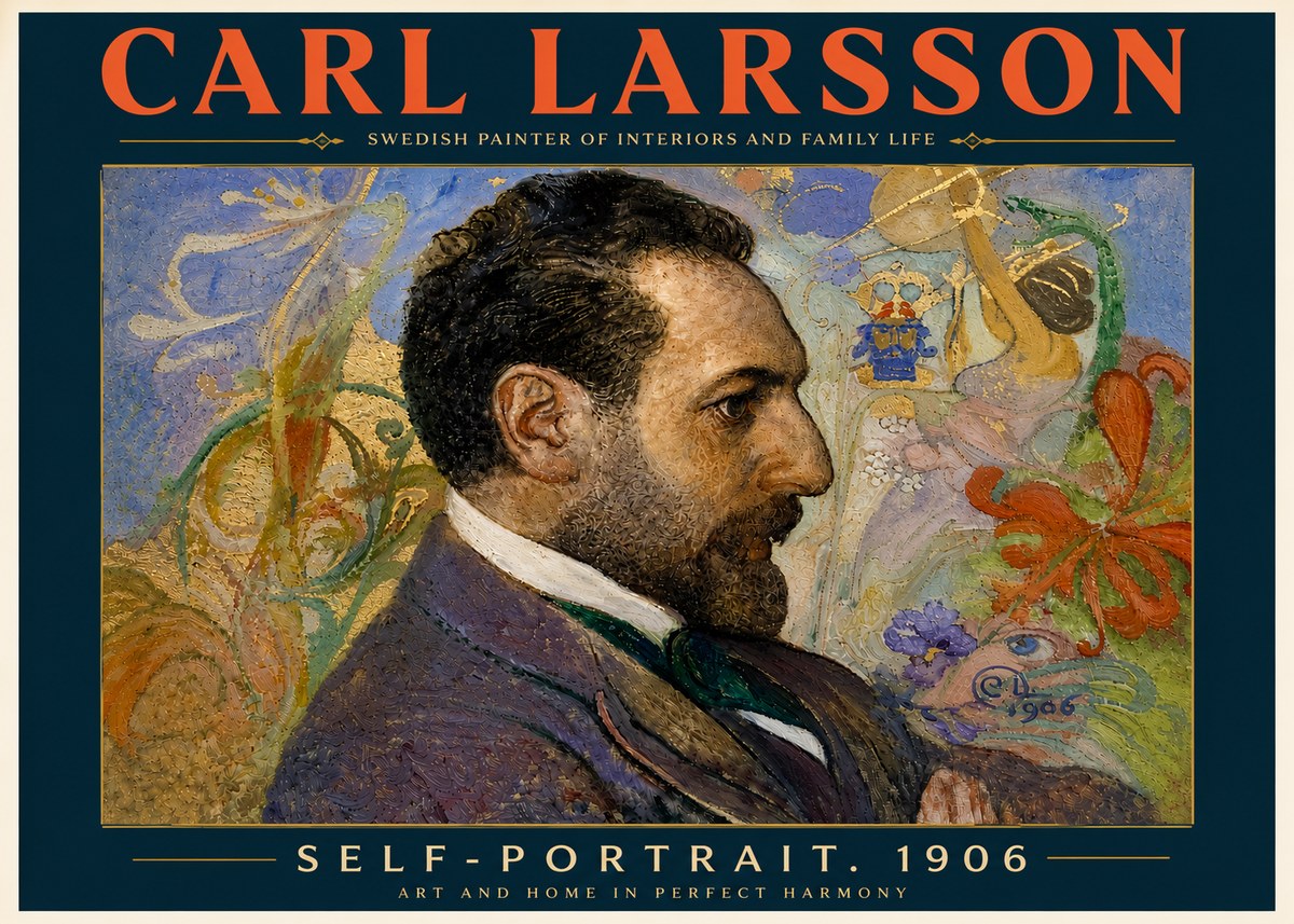 Carl Larsson Self-portrait. 1906 No6 - Affiche
