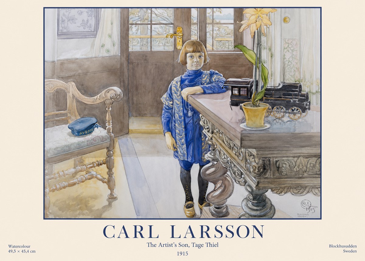 Carl Larsson The Artist's Son, Tage Thiel No1 - Affiche
