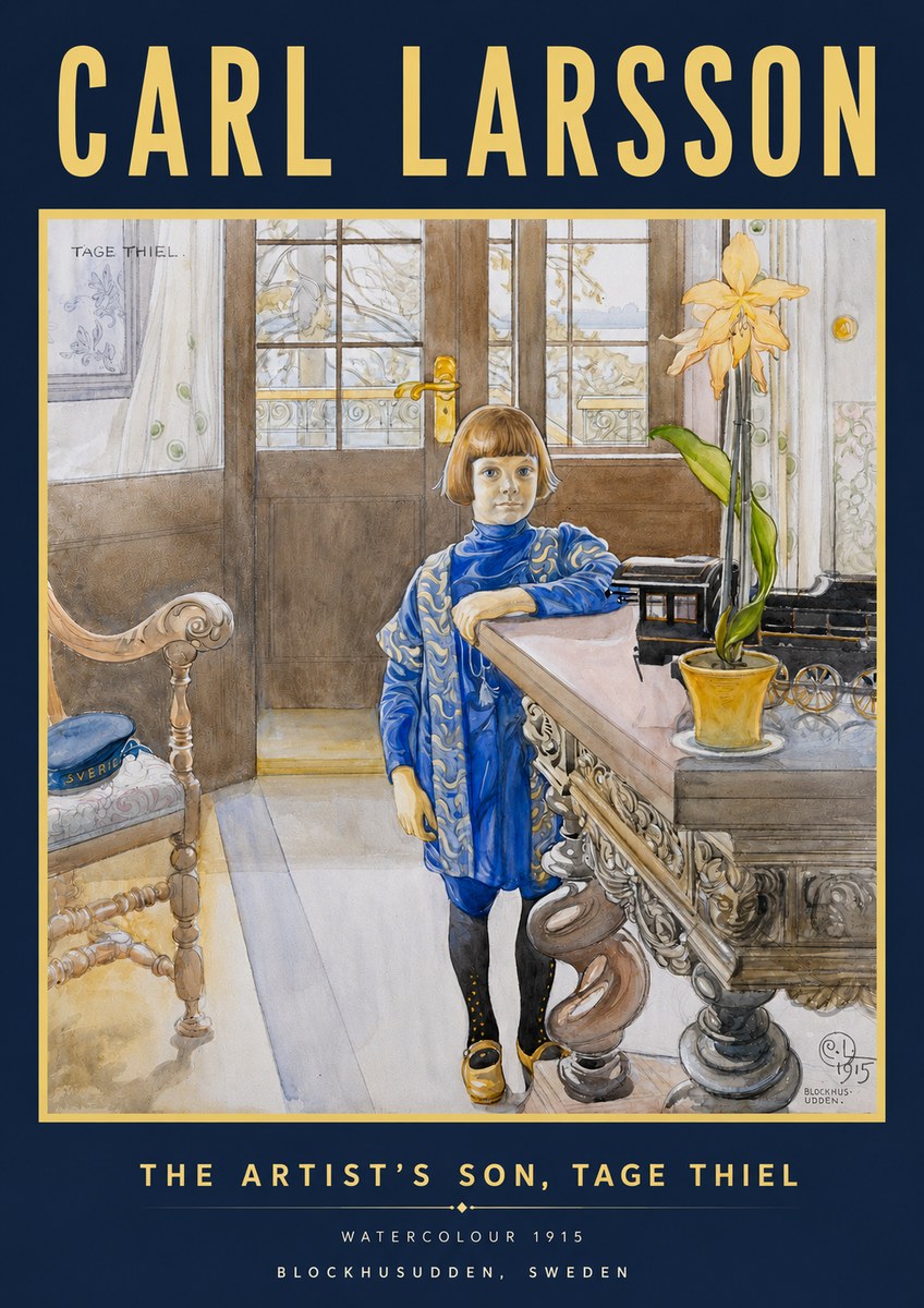 Carl Larsson The Artist's Son, Tage Thiel No4 - Affiche