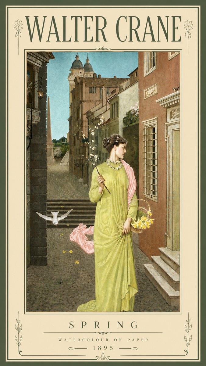 Walter Crane Spring No6 - Affiche