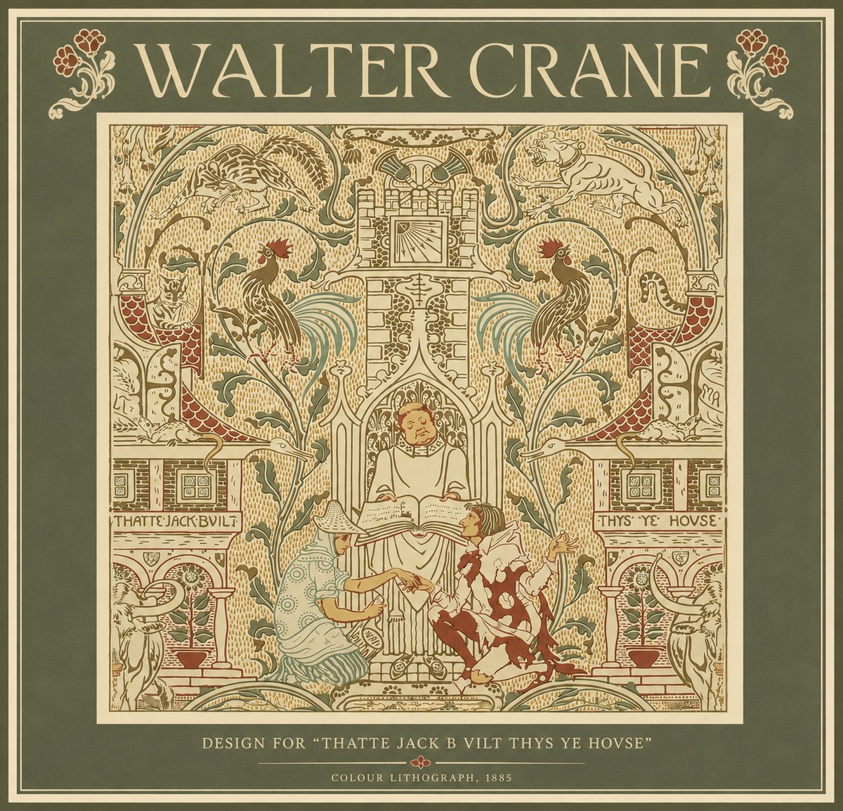 Walter Crane Design for "Thatte Jack B Vilt Thys Ye Hovse" No5 - Affiche