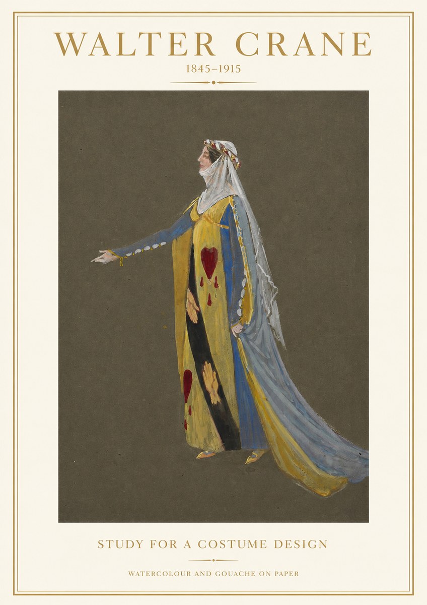 Walter Crane Study for a Costume Design No1 - Affiche