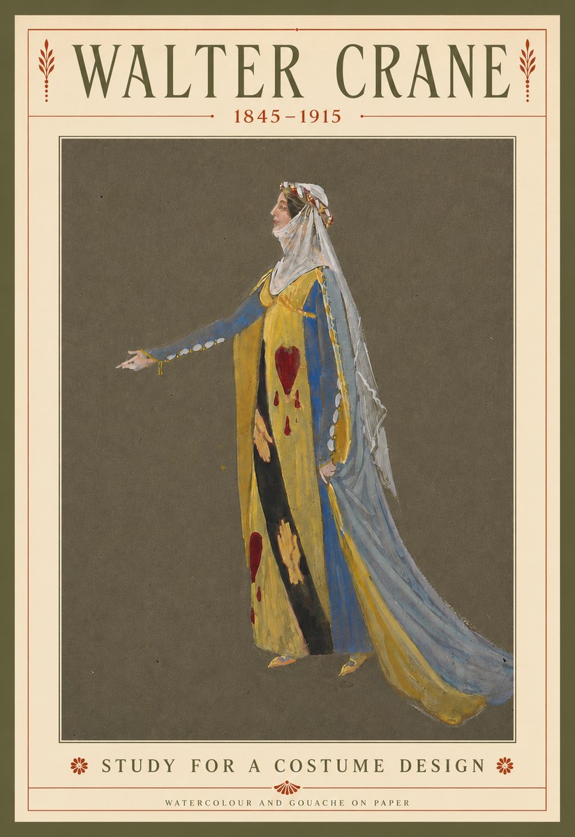 Walter Crane Study for a Costume Design No3 - Affiche