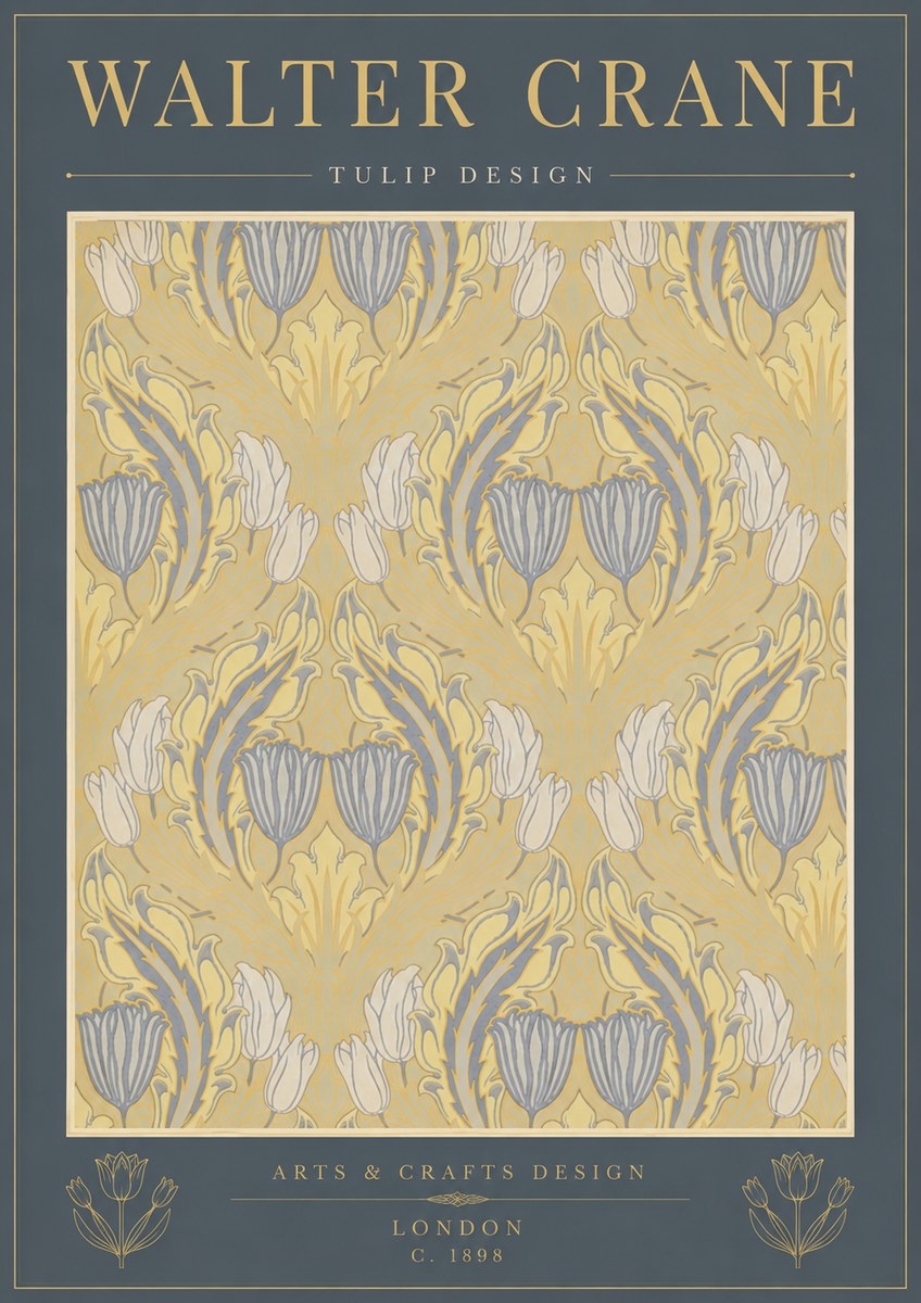 Walter Crane Tulip Design I No6 - Affiche