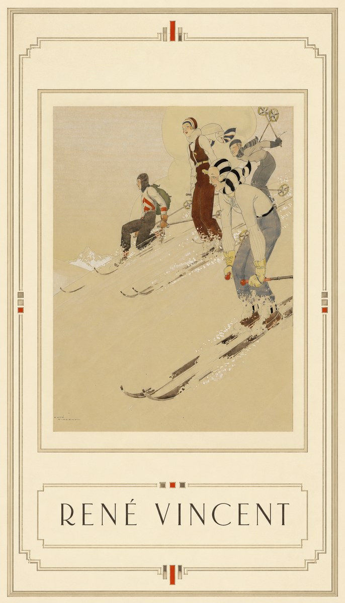René Vincent Skiers No3 - Affiche