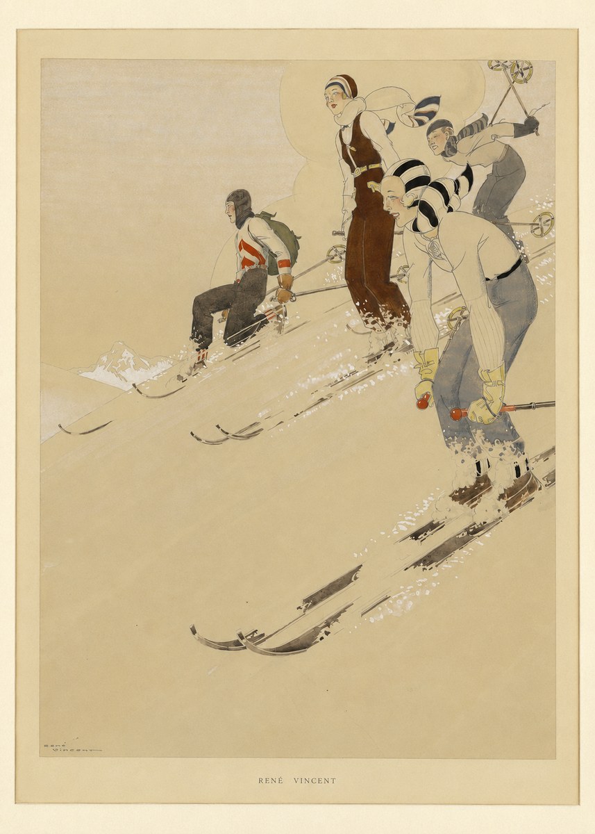 René Vincent Skiers No5 - Affiche