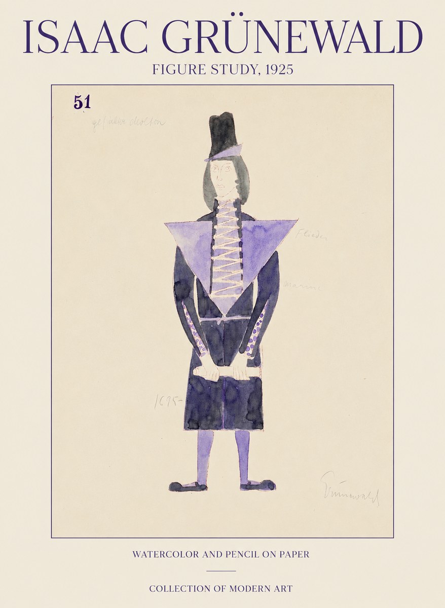 Isaac Grünewald Figure Study, 1925 No1 - Affiche