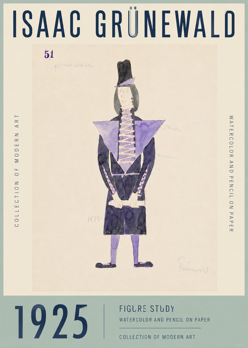 Isaac Grünewald Figure Study, 1925 No3 - Affiche