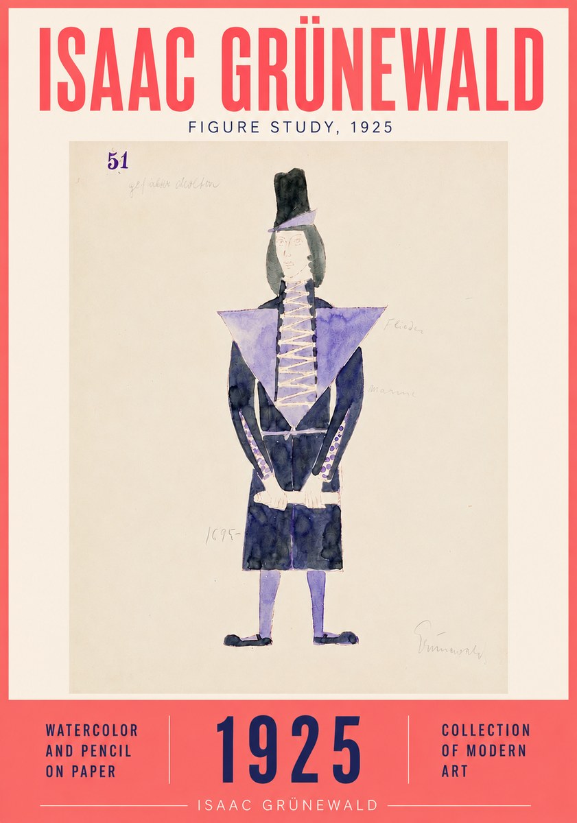 Isaac Grünewald Figure Study, 1925 No4 - Affiche