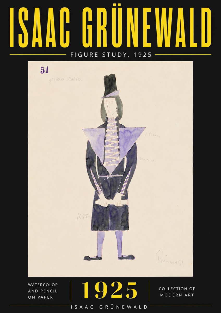 Isaac Grünewald Figure Study, 1925 No6 - Affiche
