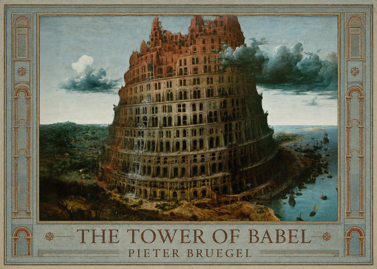 Pieter Bruegel The Tower of Babel XII No1 - Affiche