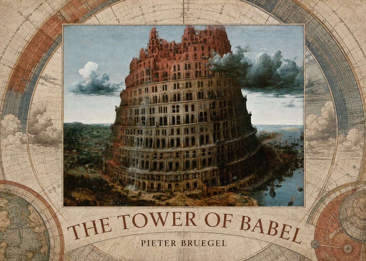 Pieter Bruegel The Tower of Babel XII No5 - Affiche