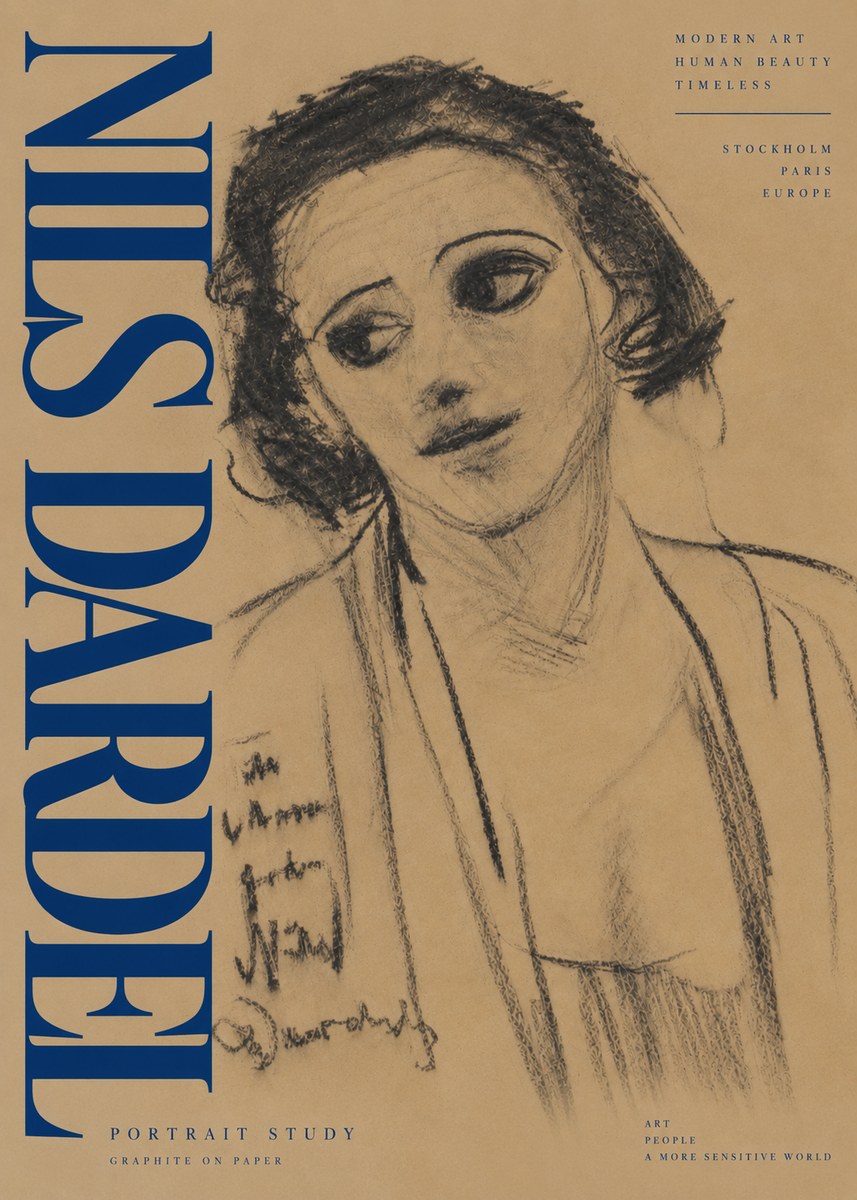 Nils Dardel Portrait Study No3 - Affiche