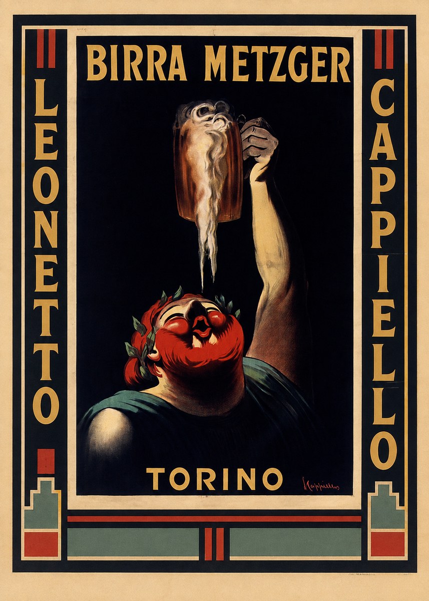 Leonetto Cappiello Birra Metzger No2 - Affiche