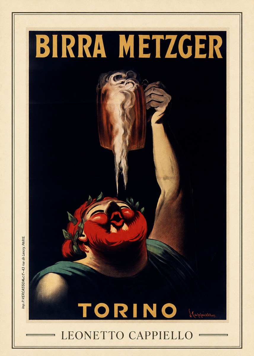 Leonetto Cappiello Birra Metzger No3 - Affiche
